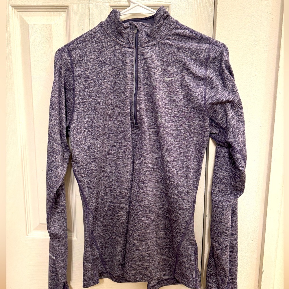 Nike Heathered Gray Running Pullover
